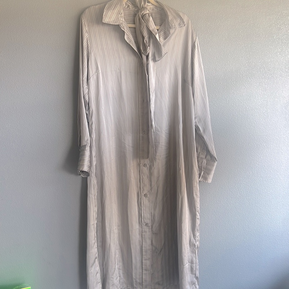 H and m silk dress